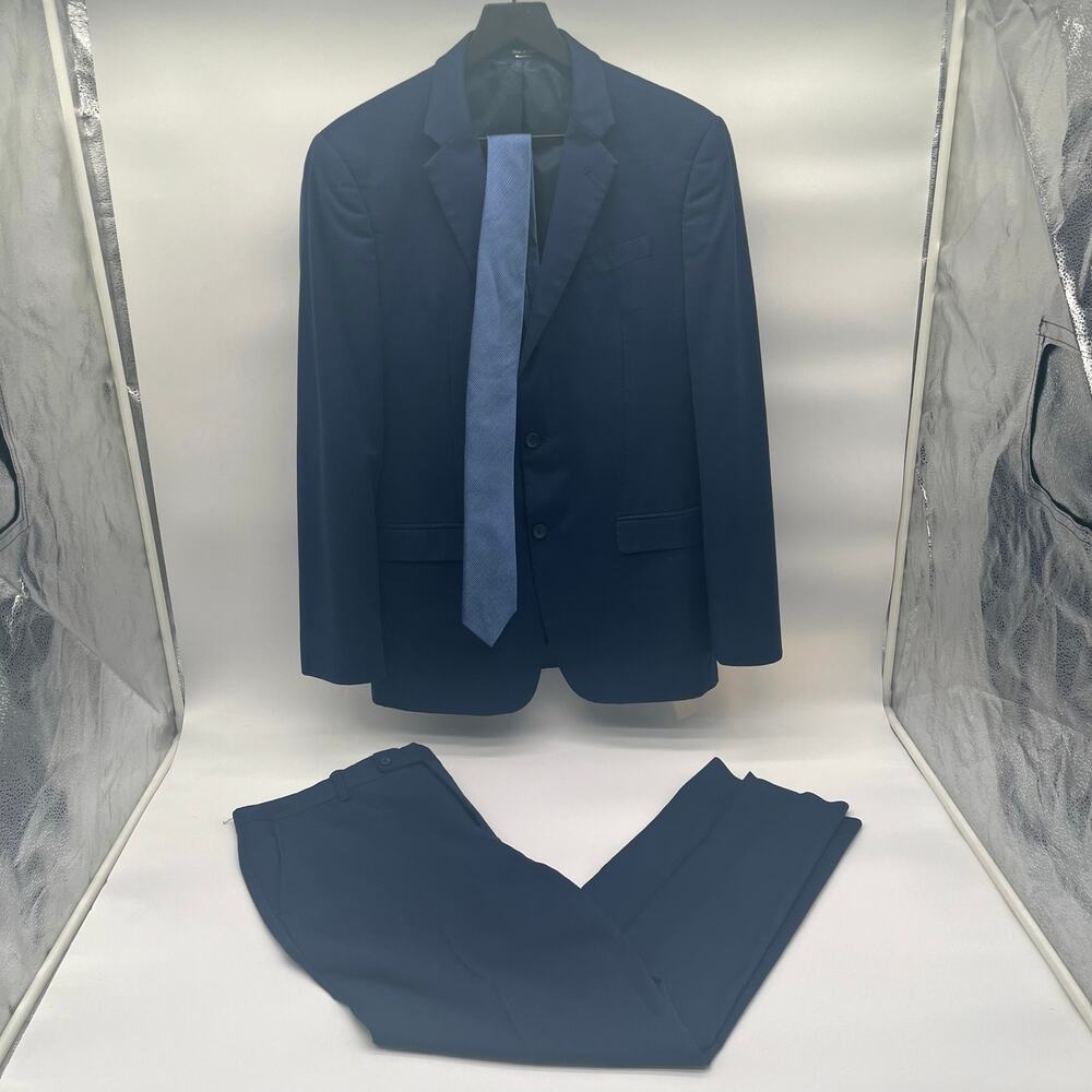 Suit 2 Piece Jacket and Pants, Navy, Slim Fit